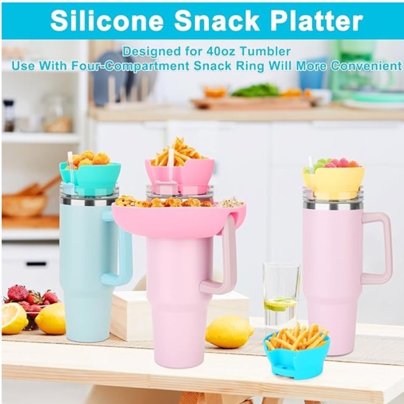 Blue Snack Bowl for Stanley 40 oz Tumbler with Handle - Picture 6 of 6